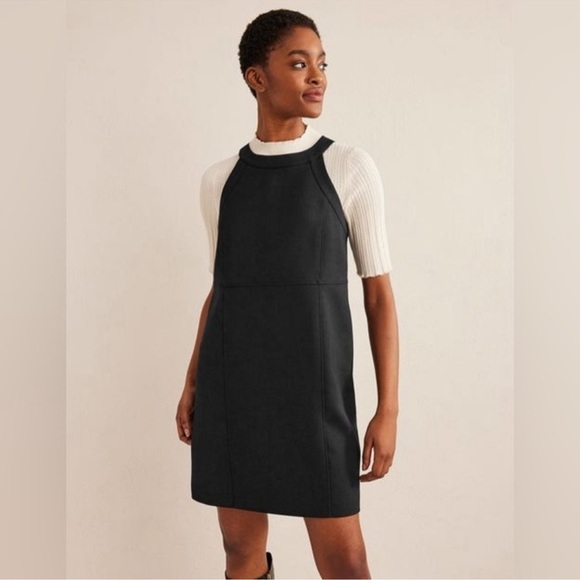 Boden Sleeveless Mini Shift Dress In Black Size 16/18 New - Picture 3 of 9